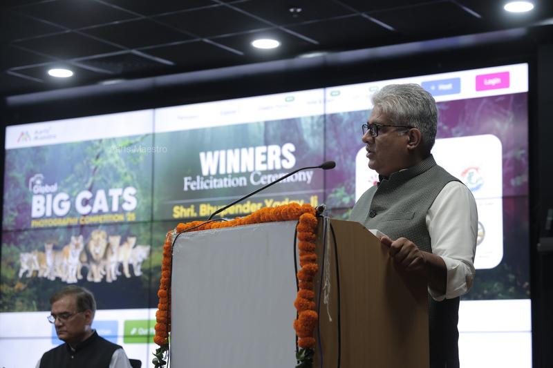 Hon. Minister Shri Bhupender Yadav addressing the audience